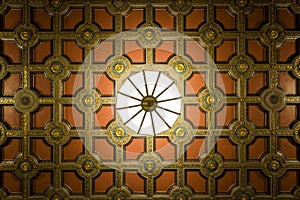 Ornate Ceiling and Light Fixture - Cleveland, Ohio