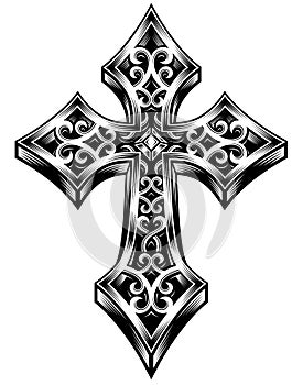 Ornate Celtic Cross Vector