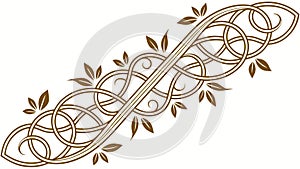 Ornate Celtic Knot Design Element Interlocking Pattern Vector Generative AI