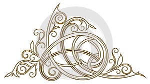 Ornate Celtic Knot Style Corner Vector Design Element, vector design Generative AI