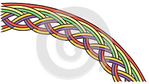 Ornate Celtic Knotwork Braided Border Design, vector design Generative AI