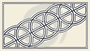 Ornate Celtic Knotwork Interlacing Pattern Design, vector design Generative AI