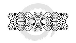 Ornate Celtic Knotwork Pattern Decorative Horizontal Border, vector design Generative AI