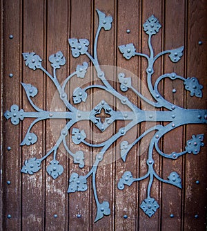 Ornate Church Door Hinge photo