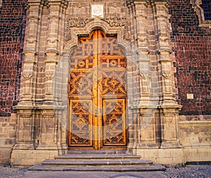 Ornate church door mexico city