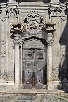 Ornate church entrance, Milan, Italy