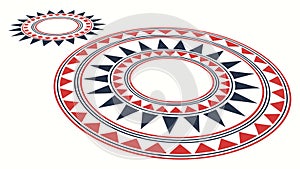 Ornate Circular Decorative Mandala Pattern, vector design Generative AI