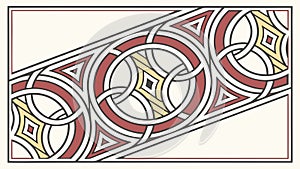 Ornate Circular Geometric Pattern Border, vector design Generative AI