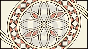 Ornate Circular Pattern: Elegant decorative abstract art. vector design Generative AI