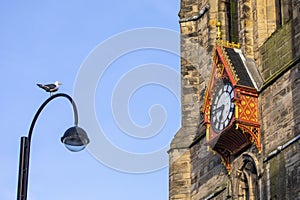 Clock of St. Nicholas Cathedral in Newcastle upon Tyne, UK
