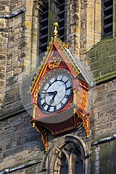 Clock of St. Nicholas Cathedral in Newcastle upon Tyne, UK