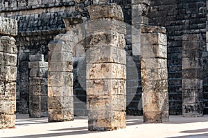 Ornate Columns in Chichen Itza
