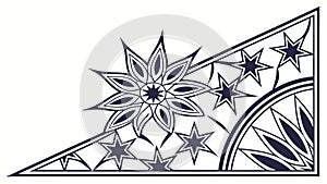 Ornate Corner Border Design, Elegant Decorative Element Pattern vector design Generative AI