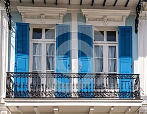 Ornate Creole architecture details on historic buildings showcase the cultural influences and history photo