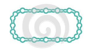Ornate Decorative Border Featuring Chain Link Pattern, vector design Generative AI