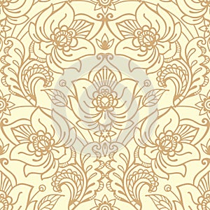 Ornate decorative flowers pattern