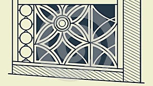Ornate Decorative Screen Geometric Pattern, vector design Generative AI