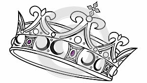 Ornate detailed regal crown illustration design, vector design Generative AI photo