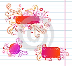Ornate doodle frames