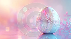 Ornate Easter Egg With Delicate Floral Design