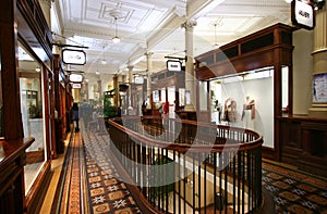 Interior of Old Shopping Bank Arcade, Wellington, New Zealand