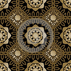 Ornate ethnic seamless pattern. Vector ornamental floral background. Embroidery style repeat decorative backdrop. Beautiful modern