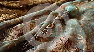 Ornate Fabric and Decorative Accessory