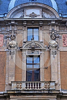 Ornate facade in baroque style