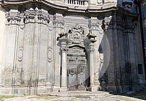 Ornate church entrance, Milan, Italy photo