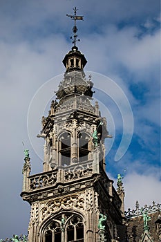 Ornate facade of The Museum of the City of Brussels located in t