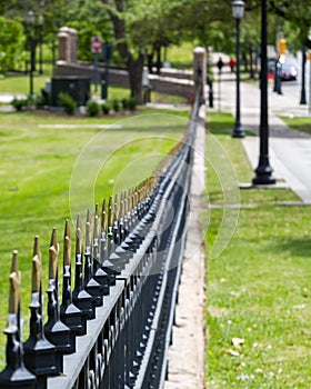 Ornate fence around the Texas State Capitol