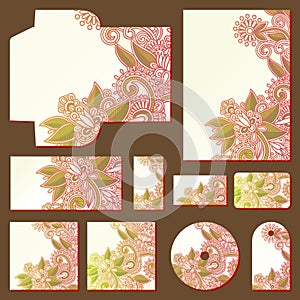 Ornate floral business style templates