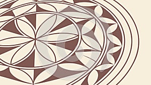 Ornate Floral Geometric Border Pattern, vector design Generative AI