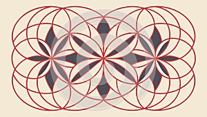 Ornate Floral Geometric Circular Pattern, vector design Generative AI