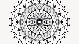Ornate Floral Mandala Pattern, vector design Generative AI