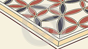 Ornate Floral Tile Pattern, vector design Generative AI