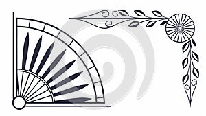 Ornate Flourish Scroll Pattern Corner, Classic Decorative Element, vector design Generative AI