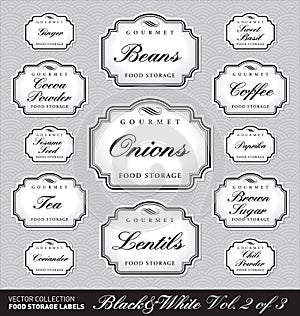 Ornate food storage labels vol2 (vector)