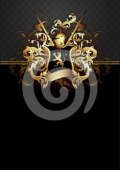 Ornate frame with arms
