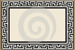 an ornate frame with a black and white design