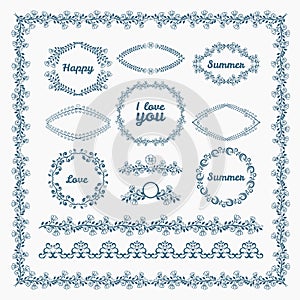 Ornate frames and borders page elements