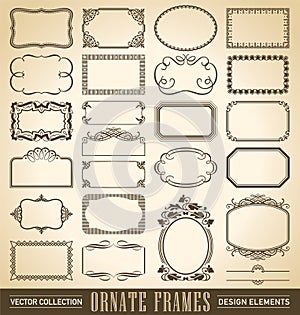 Ornate frames set (vector)