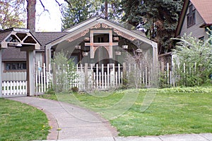 Ornate Front of House with Asian Flair