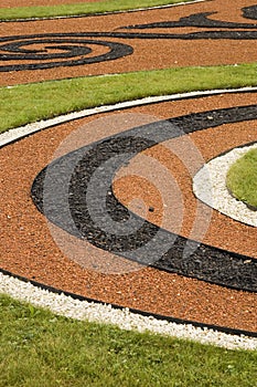 Ornate garden path in Russia