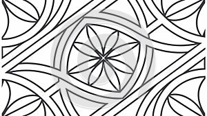 Ornate Geometric Circular Pattern: Decorative Rosette Element, vector design Generative AI
