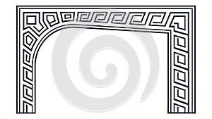 Ornate Geometric Corner Border Design Element, vector design Generative AI