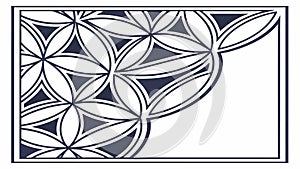 Ornate Geometric Corner Design Element Vector, vector design Generative AI