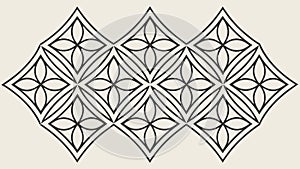 Ornate Geometric Diamond Repeating Seamless Pattern, vector design Generative AI