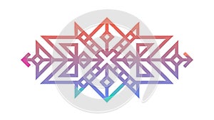 Ornate Geometric Divider Pattern - Elegant Abstract Border Art, vector design Generative AI