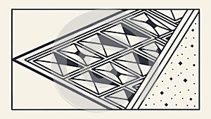 Ornate Geometric Floor Tile Pattern for Elegant Interiors, vector design Generative AI